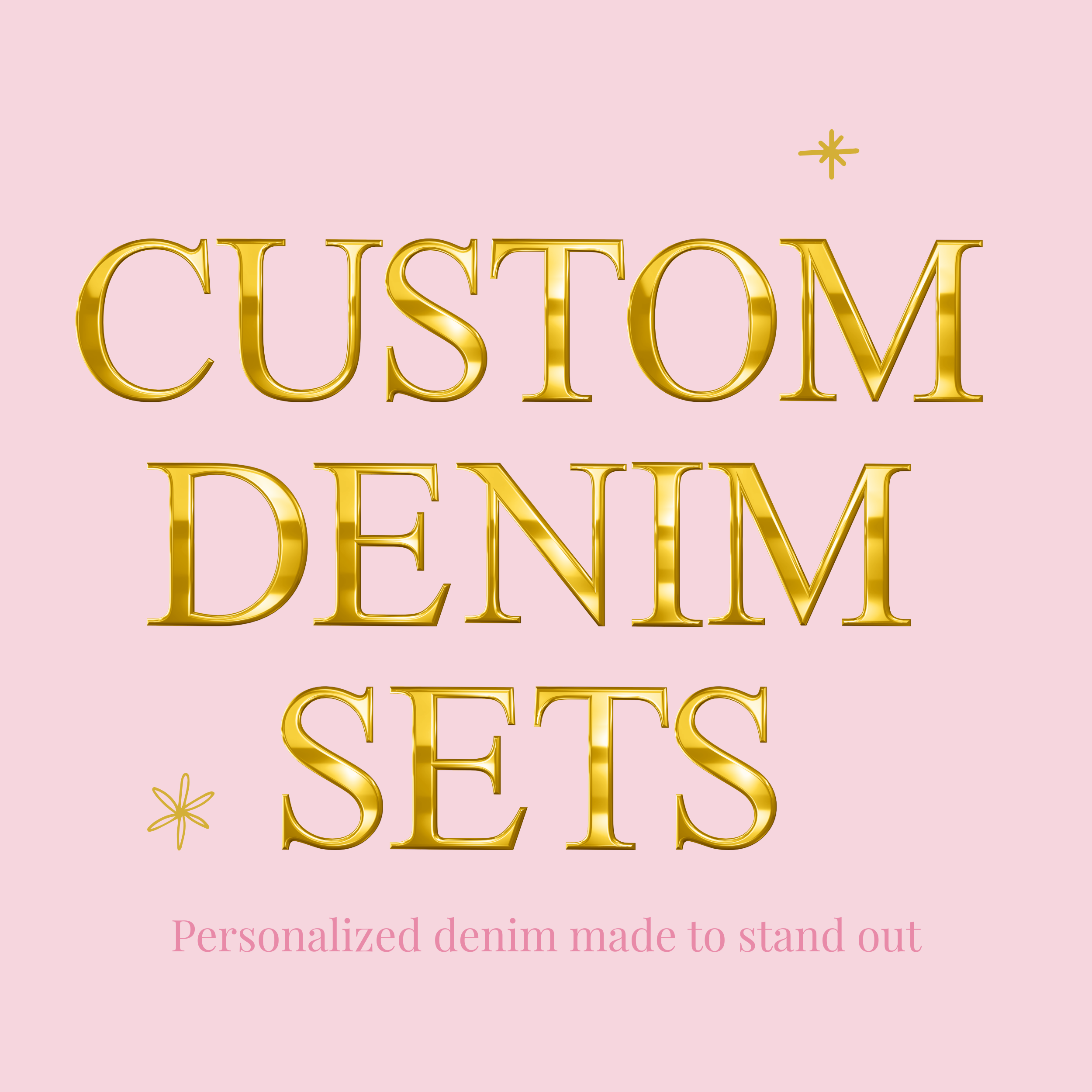 Custom kids Denim Sets